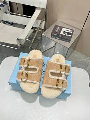 Prada Sandals Comfort Flat In Beige - 4