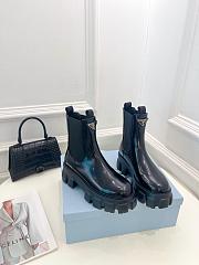 Prada Women Monolith Brushed Leather Boots In Blacj Shiny - 1