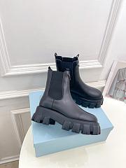 Prada Women Monolith Brushed Leather Boots In Black - 5