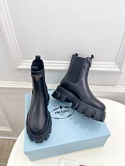 Prada Women Monolith Brushed Leather Boots In Black - 3