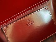 Gucci Mini bamboo top handle tote bag rosso Ancora red shiny leather - 2