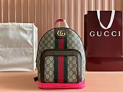 Gucci Ophidia small backpack Beige and ebony GG Supreme canvas - 1