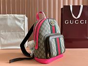 Gucci Ophidia small backpack Beige and ebony GG Supreme canvas - 3