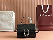 Gucci Dionysus small top handle bag Black patent leather - 1