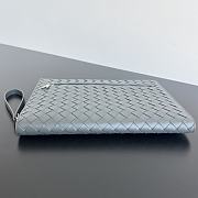 Bottega Veneta Intrecciato Document Case With Wristlet Light Blue - 6