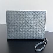 Bottega Veneta Intrecciato Document Case With Wristlet Light Blue - 4