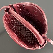 Bottega Veneta Mini Cobble Handbag In Burgundy - 5