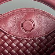 Bottega Veneta Mini Cobble Handbag In Burgundy - 4