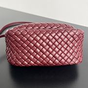 Bottega Veneta Mini Cobble Handbag In Burgundy - 3