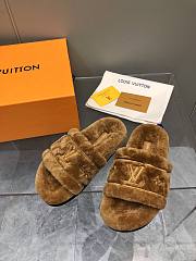 Louis Vuitton Fur Slipper In Brown - 1