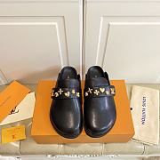 Louis Vuitton Cosy Flat Comfort Clog Lamb Skin Black - 1