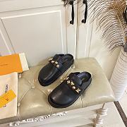 Louis Vuitton Cosy Flat Comfort Clog Lamb Skin Black - 3