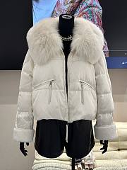 Max Mara Short Down Jacket In White - 1