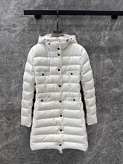 Moncler Long Jacket In White Color - 1