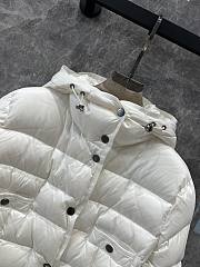 Moncler Long Jacket In White Color - 5