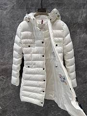 Moncler Long Jacket In White Color - 3