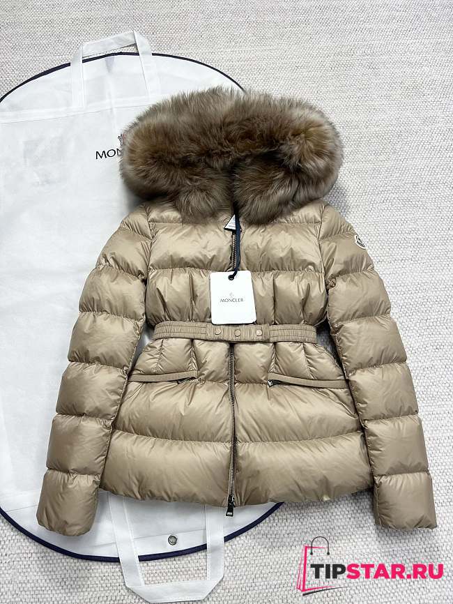 Moncler Boed Short Down Jacket Brown - 1