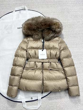 Moncler Boed Short Down Jacket Brown