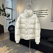 Moncler Corduroy Short Down Jacket White - 1