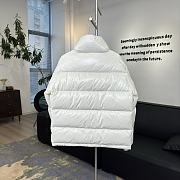 Moncler Corduroy Short Down Jacket White - 5