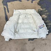 Moncler Corduroy Short Down Jacket White - 4