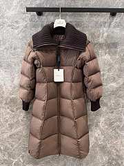 Moncler Brerelle Long Down Jacket Coffee - 1