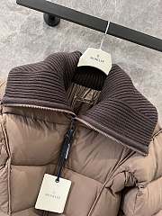 Moncler Brerelle Long Down Jacket Coffee - 5