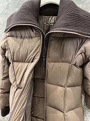 Moncler Brerelle Long Down Jacket Coffee - 4