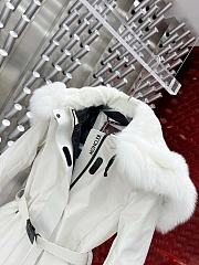 Moncler Cupidone Hooded Shearling Short Down Jacket White - 3