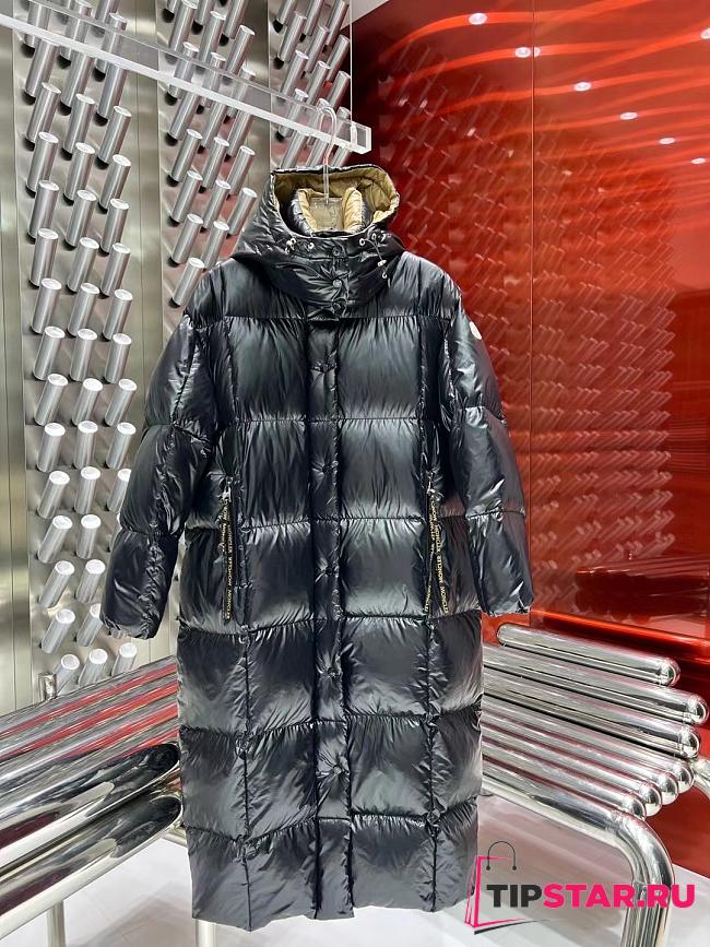 Moncler Brerelle Long Down Jacket Shiny Black - 1