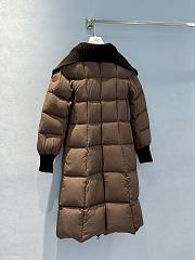 Moncler Brerelle Long Down Jacket Brown - 6