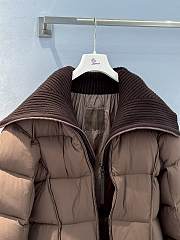 Moncler Brerelle Long Down Jacket Brown - 5