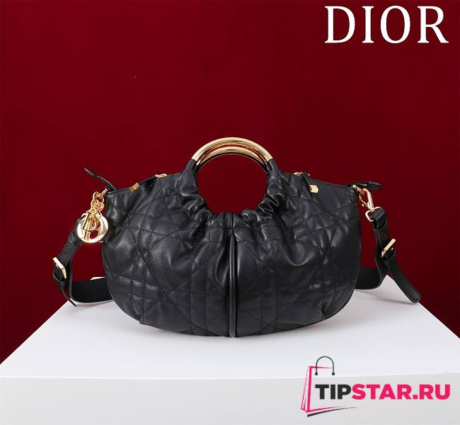 Dior Walk in Purse Black Macrocannage Calfskin - 1