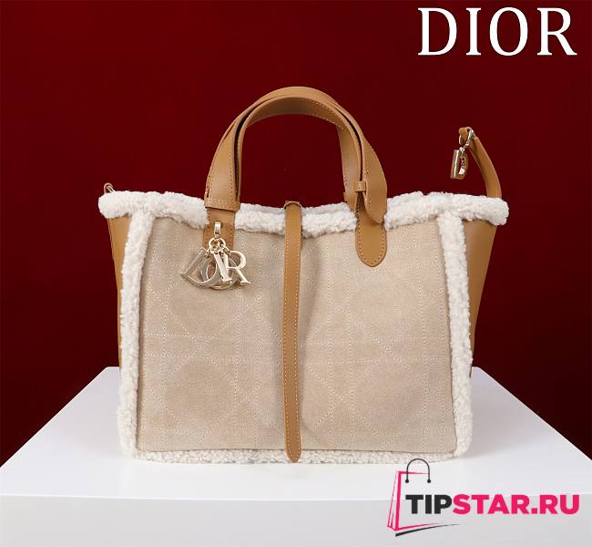 Dior Medium Toujours Bag Beige Macrocannage - 1