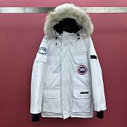 Canada Goose Citadel Parka Fur Down Jacket In White - 1