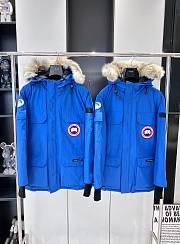 Canada Goose Expedition Logo Patch Hooded Parka Blue - 1