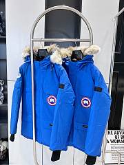 Canada Goose Expedition Logo Patch Hooded Parka Blue - 5