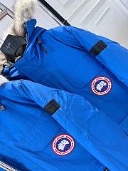 Canada Goose Expedition Logo Patch Hooded Parka Blue - 4