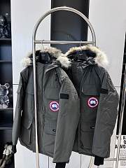 Canada Goose Expedition Logo Patch Hooded Parka Dark Gray - 5