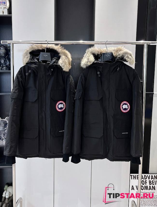 Canada Goose Expedition Logo Patch Hooded Parka Black - 1