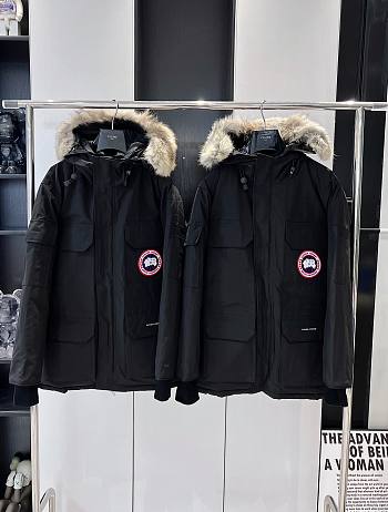 Canada Goose Expedition Logo Patch Hooded Parka Black