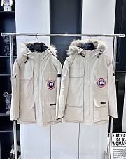 Canada Goose Expedition Logo Patch Hooded Parka White - 1