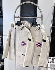 Canada Goose Expedition Logo Patch Hooded Parka White - 5