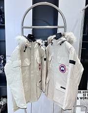 Canada Goose Expedition Logo Patch Hooded Parka White - 2