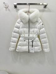 Moncler Brasseurs Short Down Jacket White - 1