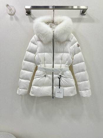 Moncler Brasseurs Short Down Jacket White