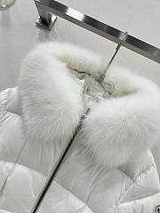 Moncler Brasseurs Short Down Jacket White - 5