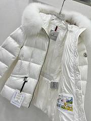 Moncler Brasseurs Short Down Jacket White - 2