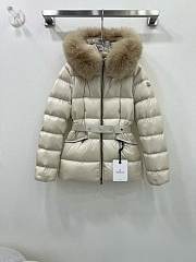 Moncler Brasseurs Short Down Jacket Beige - 1