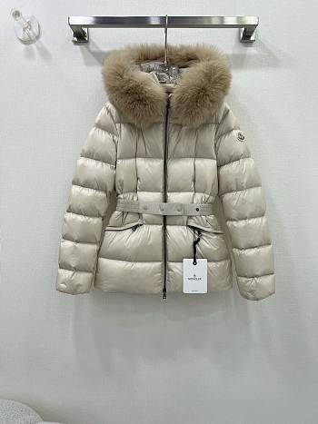 Moncler Brasseurs Short Down Jacket Beige